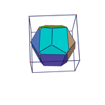 A cube projection on a dodecahedron